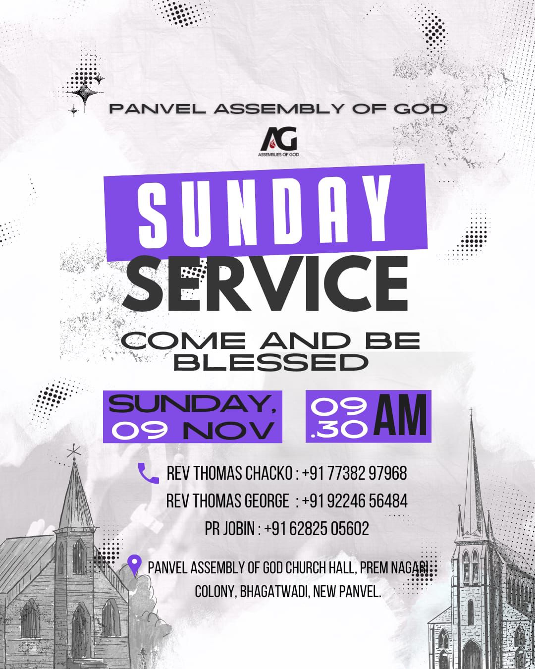 Panvel Assembly of God Sunday Service Flyer